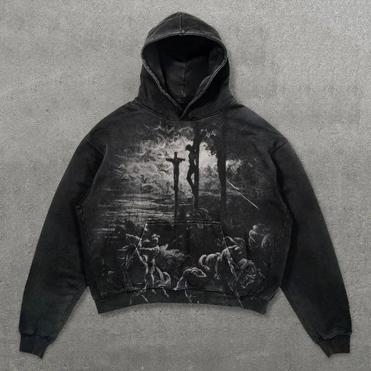 Plus Size Graphic Regular Male Hoodie Overfit Y2k Clothes High Quality Korean Style Pastel Color Cotton Men's Hooded Sweatshirt