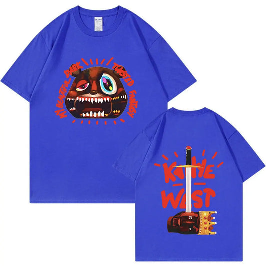 Rapper Kanye West T Shirt Music Album Graduation Graphic T-shirts Men Fashion Hip Hop Vintage Tee Shirt Oversized Streetwear