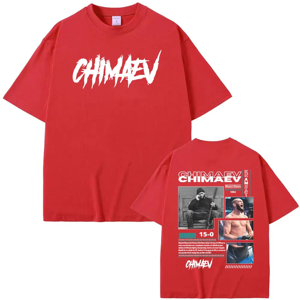 Khamzat Chimaev Graphic Cover T Shirts Men Women Summer Fashion Hip Hop Trending T-shirts High Quality Oversized Comfort T-shirt