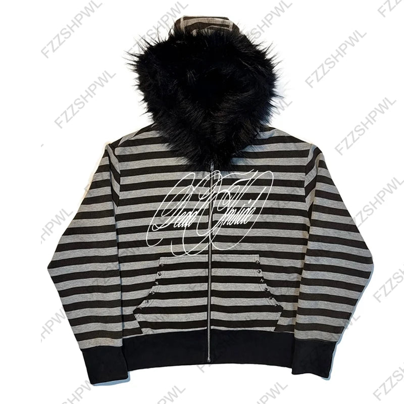 Unisex Hip Hop Oversized Y2K Hooded sweatshirt Punk Harajuku Letter Print Casual Hoodie sweatshirt Rock Goth Streetwear Pullover