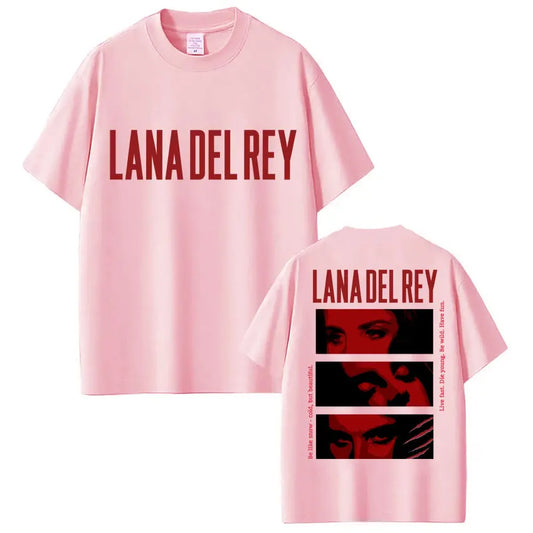 Singer Lana Del Rey Graphic T Shirt Men Women Fashion Hip Hop 90s Vintage T-Shirts Oversized Cotton Casual Tshirt Y2k Streetwear