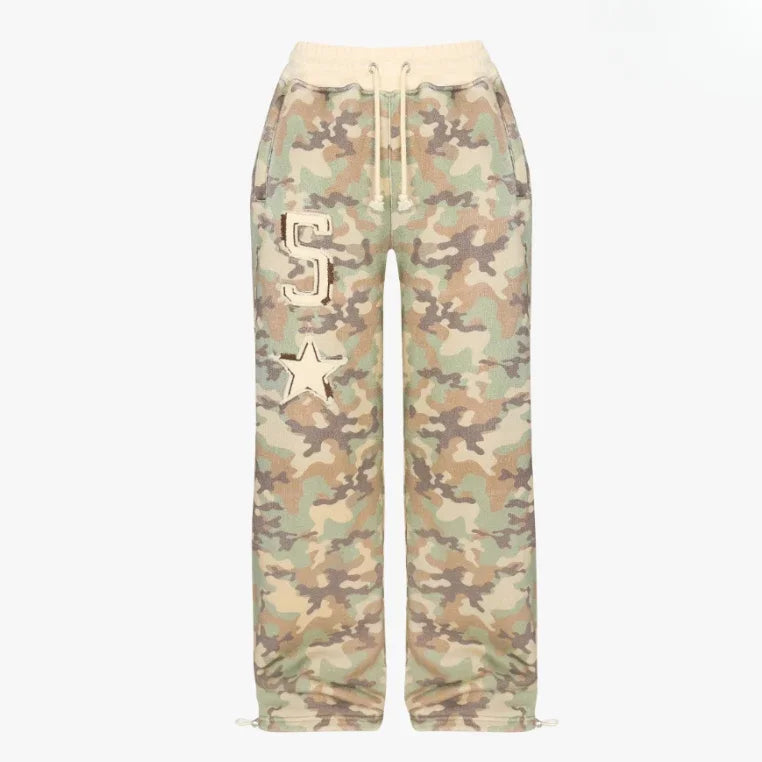 Fashion Trend Y2k Sportswear Two Piece Set Women Hip Hop Punk Camo Short Waist Slim Zipper Hoodie Casual High Waist Sports Pants