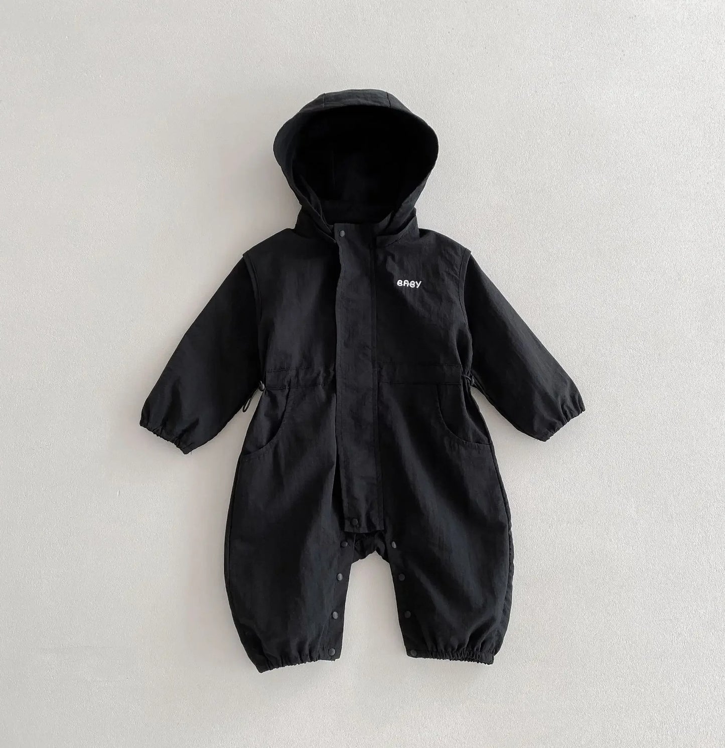 8990 Baby One-piece Clothes 2025 Spring New Baby Hooded Frock Boy's Clothes Casual 0-3Year Baby Climbing Clothes