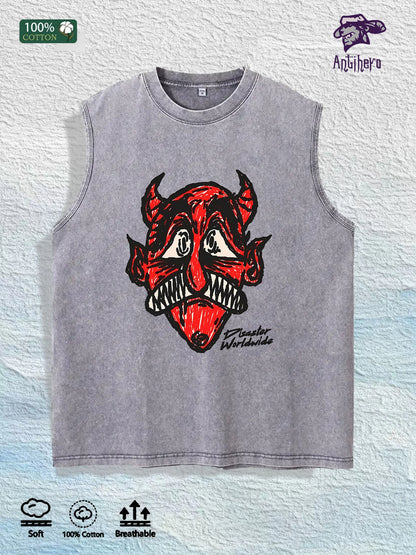 Antihero Devil Graphic Tank Top 100% Cotton US Warehouse 7 Colors
