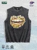 Rich Members Only Money Mouth Graphic Washed Vest US Warehouse 3 Colors Cotton Tank