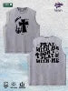 Religious Slogan Printed Washed Vest US Local Warehouse 3 Colors Cotton Breathable Trendy Top