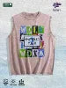 What Would You Do Graphic Washed Vest US Warehouse 3 Colors Cotton Tank