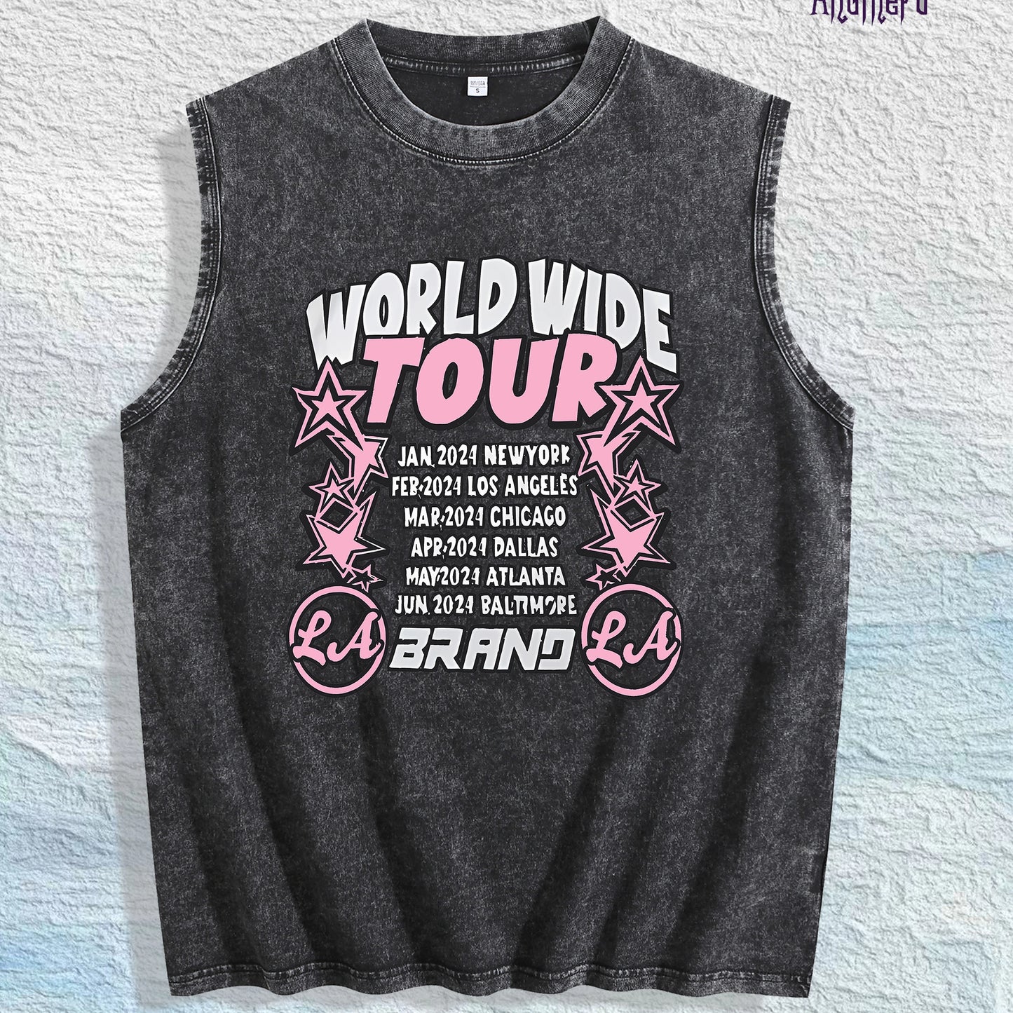 Antihero World Wide Tour Graphic Tank Top 100% Cotton US Warehouse 7 Colors