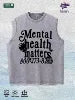 Mental Health Awareness Washed Vest US Warehouse 3 Colors Cotton Tank