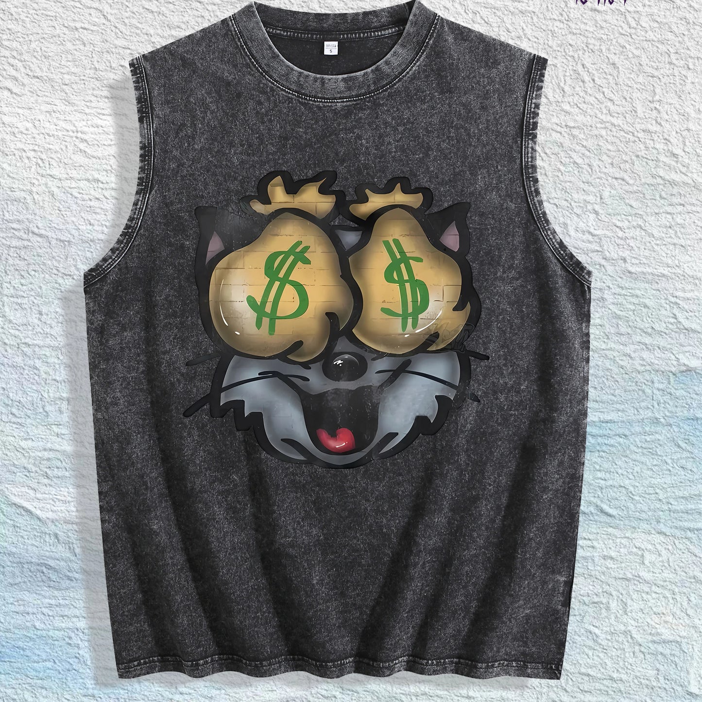 Antihero Money Cat Graphic Tank Top 100% Cotton US Warehouse 7 Colors
