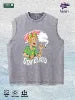 Stay Blazed Reggae Cartoon Graphic Washed Vest US Warehouse 3 Colors Cotton Tank