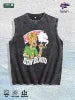 Stay Blazed Reggae Cartoon Graphic Washed Vest US Warehouse 3 Colors Cotton Tank