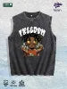 Freedom Graphic Washed Vest US Warehouse 3 Colors Cotton Tank