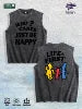 Life First Graphic Washed Vest US Warehouse 3 Colors Cotton Tank