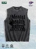 Mental Health Awareness Washed Vest US Warehouse 3 Colors Cotton Tank