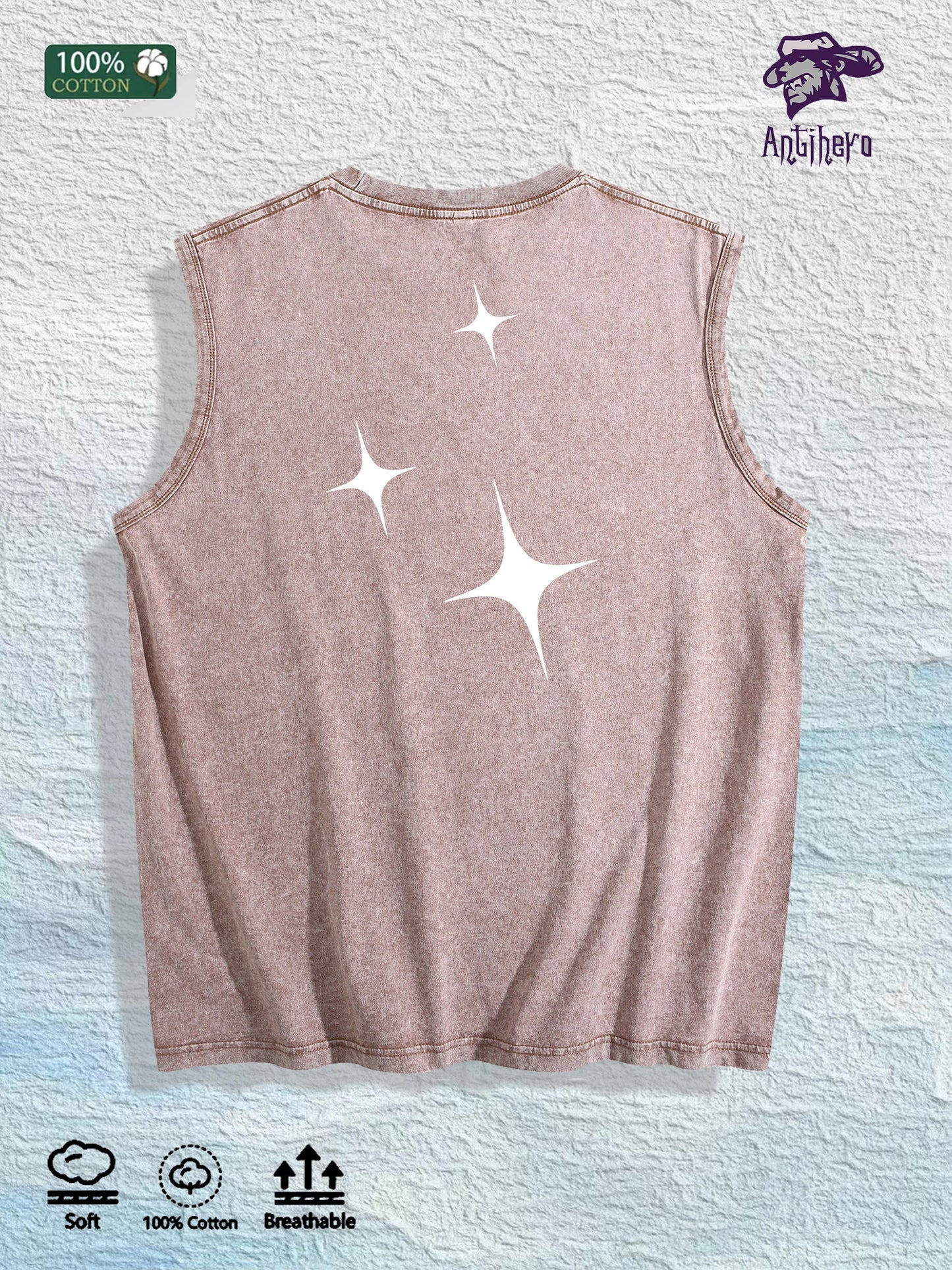 IN GLOCK WE TRUST Printed Washed Vest US Local Warehouse 3 Colors Cotton Breathable Trendy Top