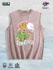 Stay Blazed Reggae Cartoon Graphic Washed Vest US Warehouse 3 Colors Cotton Tank