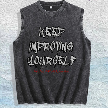 Antihero Self - Improvement Graphic Tank Top 100% Cotton US Warehouse 7 Colors