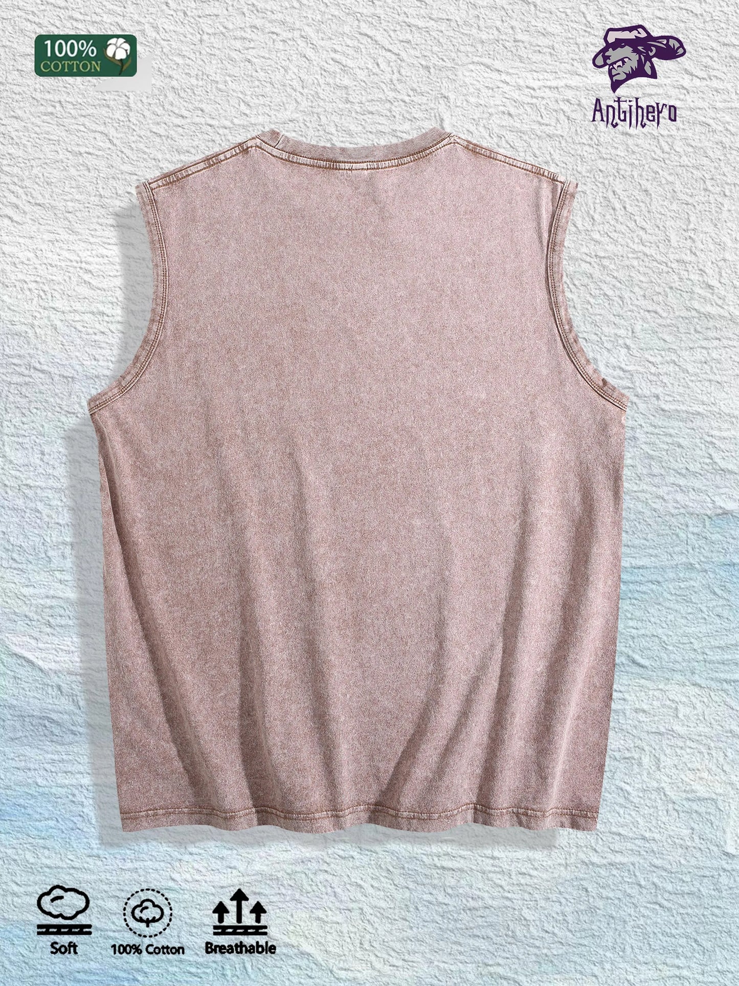 Mental Health Awareness Washed Vest US Warehouse 3 Colors Cotton Tank