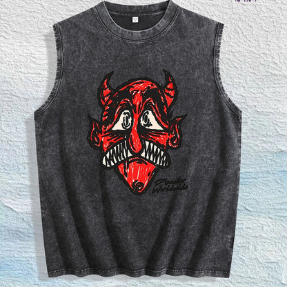 Antihero Devil Graphic Tank Top 100% Cotton US Warehouse 7 Colors