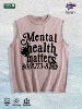 Mental Health Awareness Washed Vest US Warehouse 3 Colors Cotton Tank