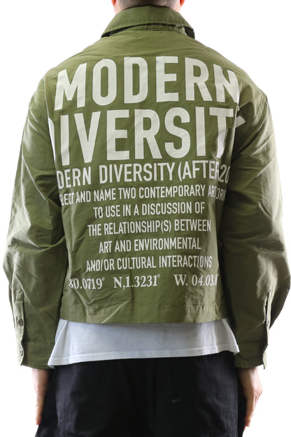 VONT Twill Blended Nylon Crop Top Jacket