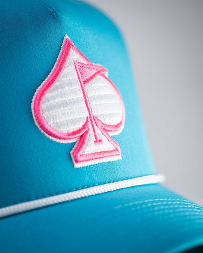 Perforated Rope Hat - Baby Blue