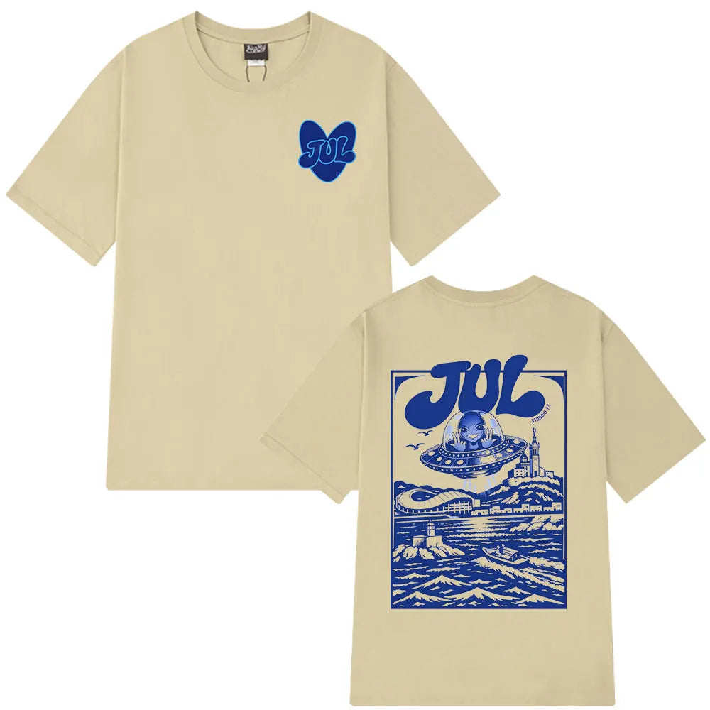 Rapper Jul Graphic T-shirt Men's Women Clothing Fashion Hip Hop Y2K Top Casual Cotton Short Sleeve Oversized T-shirts Fan Gifts