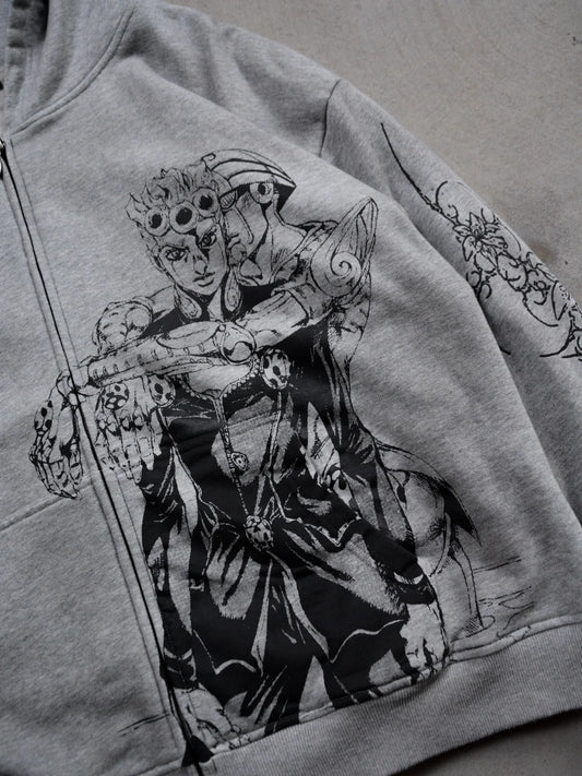 Harajuku Jojo Bizarre Adventure Zip Up Hoodies Oversized Mens Womens Zipper Hoodie Hip Hop CoupleS Y2k Street Sweatshirt