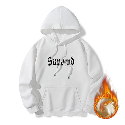 Autumn Goth Letter Graphic Hoodies For Men 2025 New Loose Streetwear Hooded Sweatshirt Hip Hop Fleece Hoodie Y2K Vintage Clothes