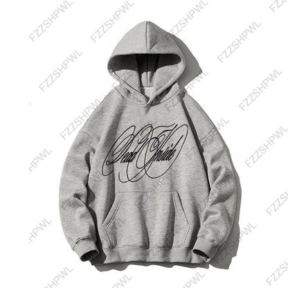 Unisex Hip Hop Oversized Y2K Hooded sweatshirt Punk Harajuku Letter Print Casual Hoodie sweatshirt Rock Goth Streetwear Pullover