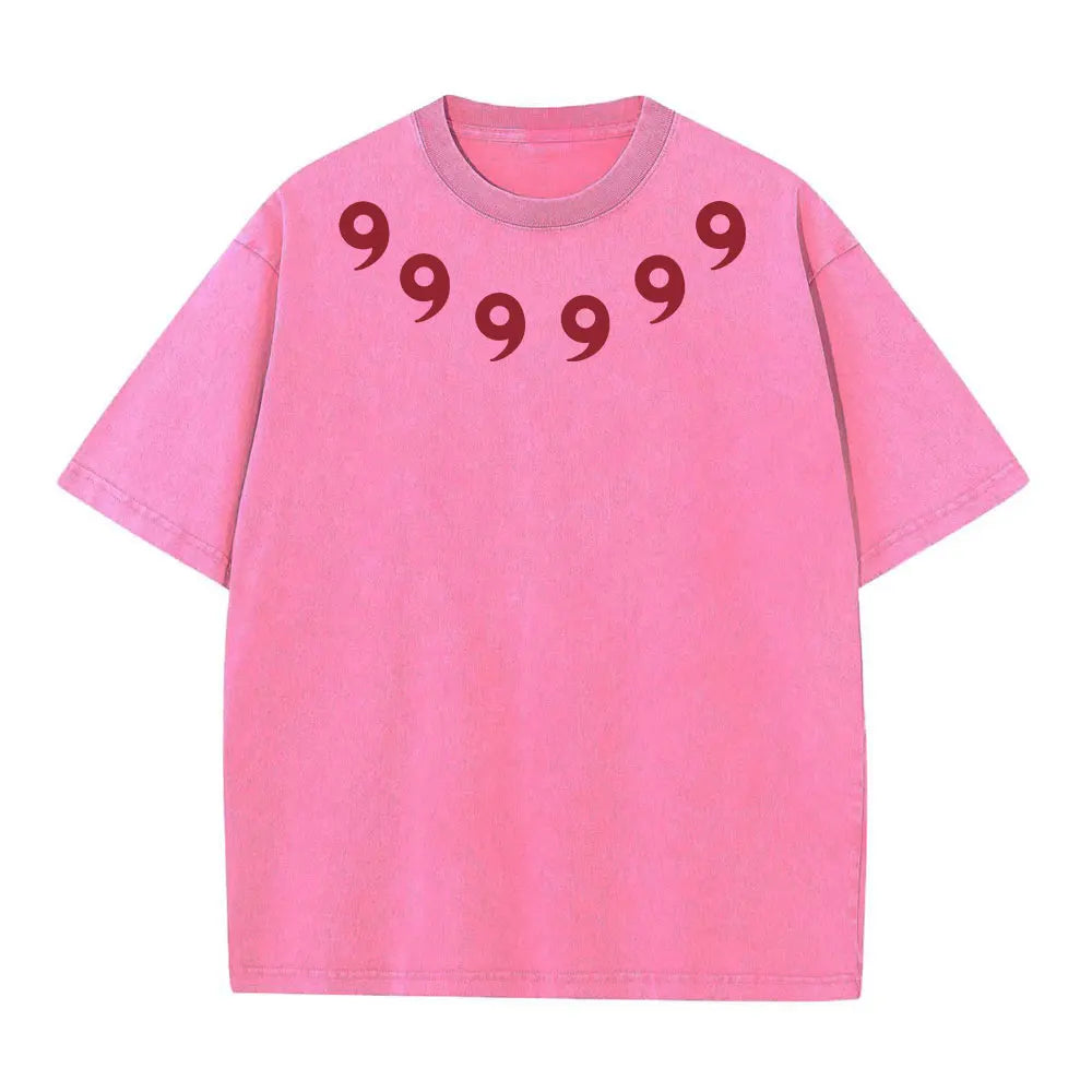 Graphic Print Vintage Washed Tshirt Men Women 100% Cotton Harajuku Streetwear Hip Hop T-Shirt Summer Short Sleeve Top Tee
