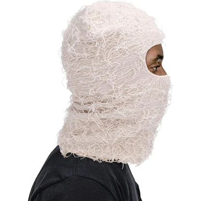 Distressed Ski Mask Full Face Knitted Fuzzy Yeat Shiesty Distress Mask For Men Women