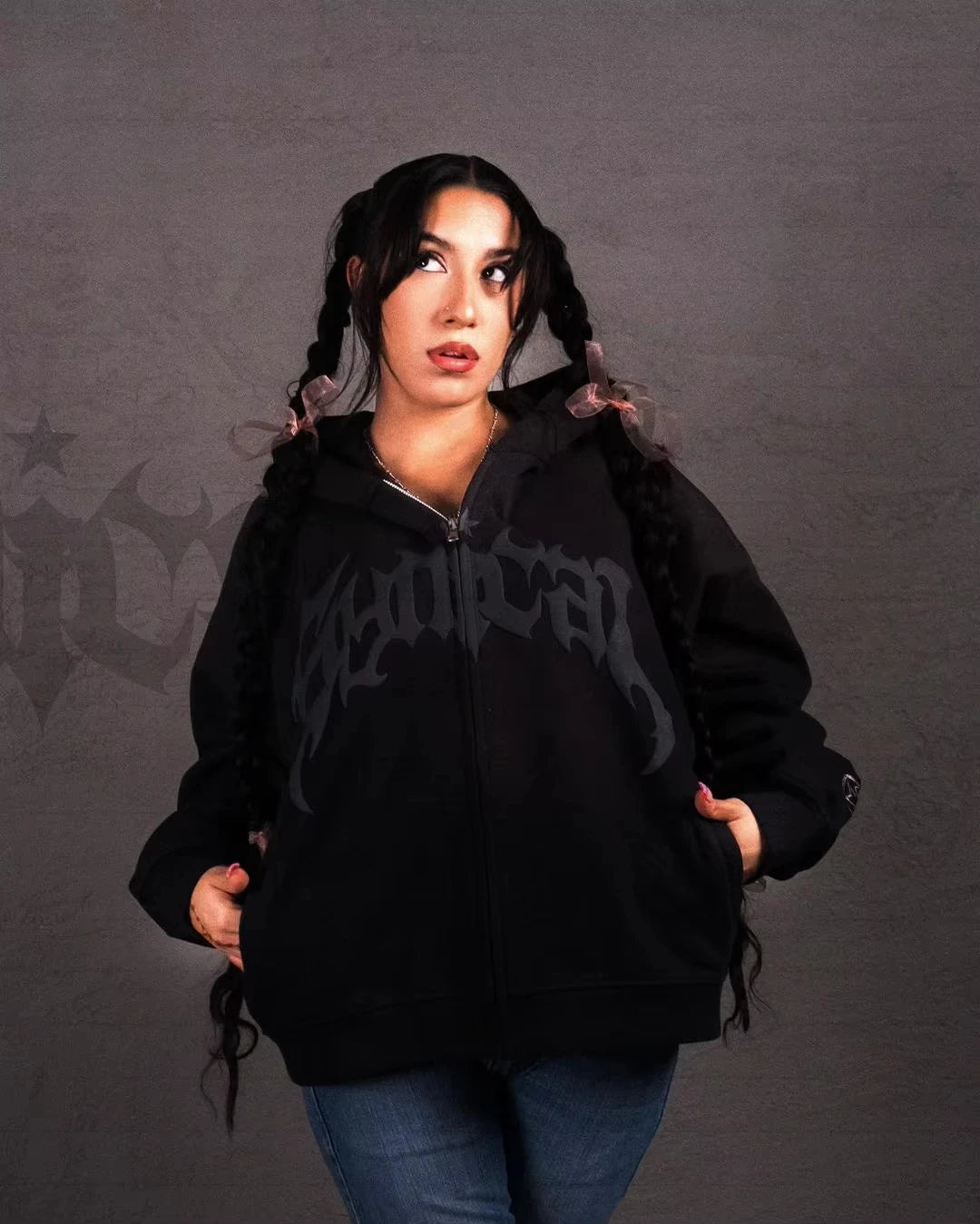 Y2K Unisex Hoodies Women Autumn Winter Harajuku Zip Up Hooded Sweatshirt Men Gothic Hip Hop Oversized Jackets Streetwear