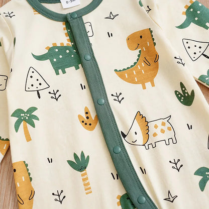Newborn Baby Boys Infant Outfit Clothes Toddler Jumpsuit Costume Romper Onesie Long Sleeve Print Clothes Spring and Autumn Girls