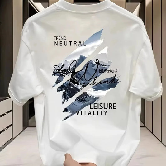 The Latest 100_ Classic Printed Loose-fitting Short-sleeved Shirt Is A High-quality Top Suitable T Shirt Men Graphic T Shirts