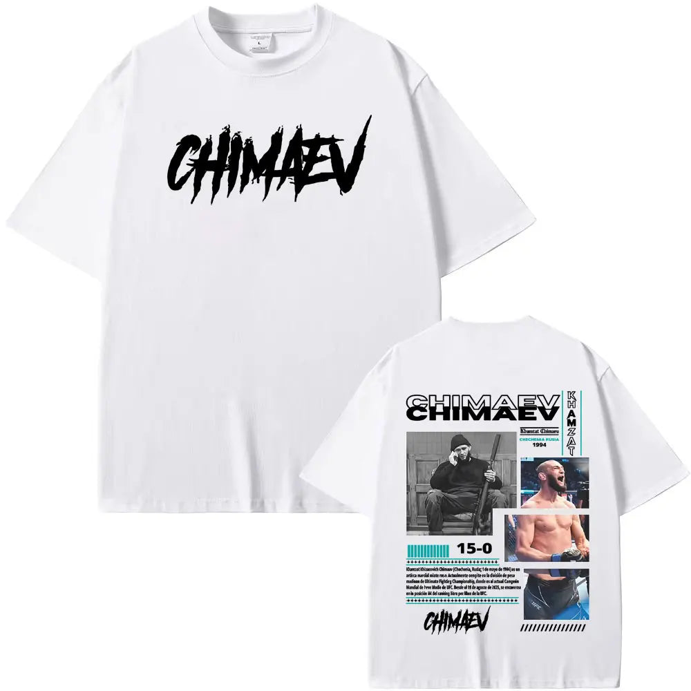 Khamzat Chimaev Graphic Cover T Shirts Men Women Summer Fashion Hip Hop Trending T-shirts High Quality Oversized Comfort T-shirt