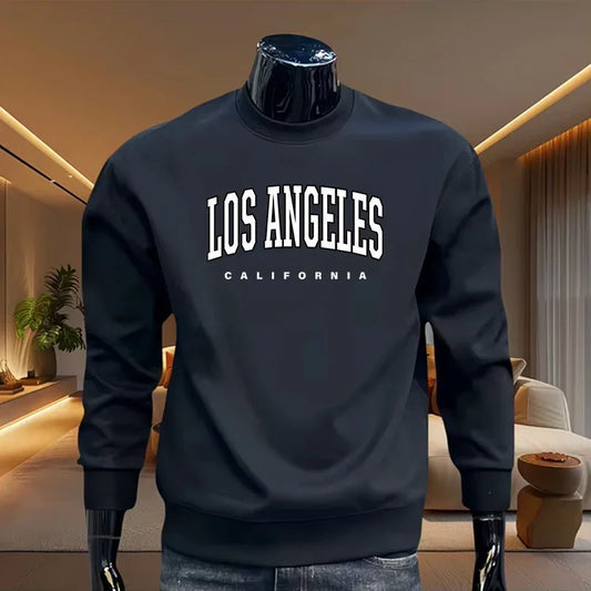 2026 Mens Sweatshirts Print Casual O-Neck Long Sleeve Tops Outdoors Fitness Sports Jogging Man Clothing Fashion Street Pullover