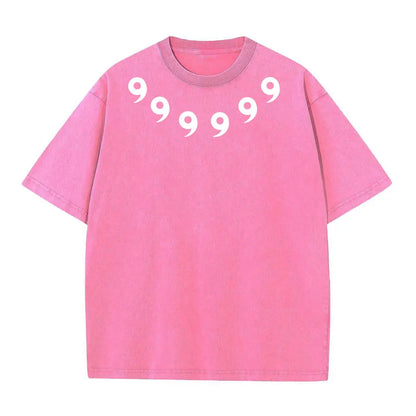 Graphic Print Vintage Washed Tshirt Men Women 100% Cotton Harajuku Streetwear Hip Hop T-Shirt Summer Short Sleeve Top Tee