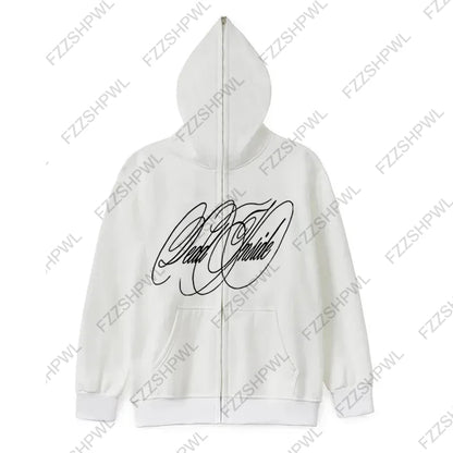 Unisex Hip Hop Oversized Y2K Hooded sweatshirt Punk Harajuku Letter Print Casual Hoodie sweatshirt Rock Goth Streetwear Pullover