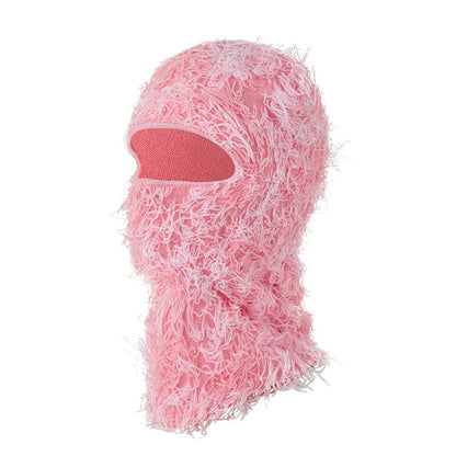 Distressed Ski Mask Full Face Knitted Fuzzy Yeat Shiesty Distress Mask For Men Women
