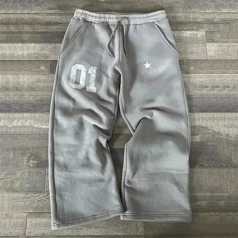 Men's Pants Ropa Hombre Retro Men Y2k Street Harajuku Oversized Trousers Loose Casual Wide Leg Sport Sweatpants Baggy