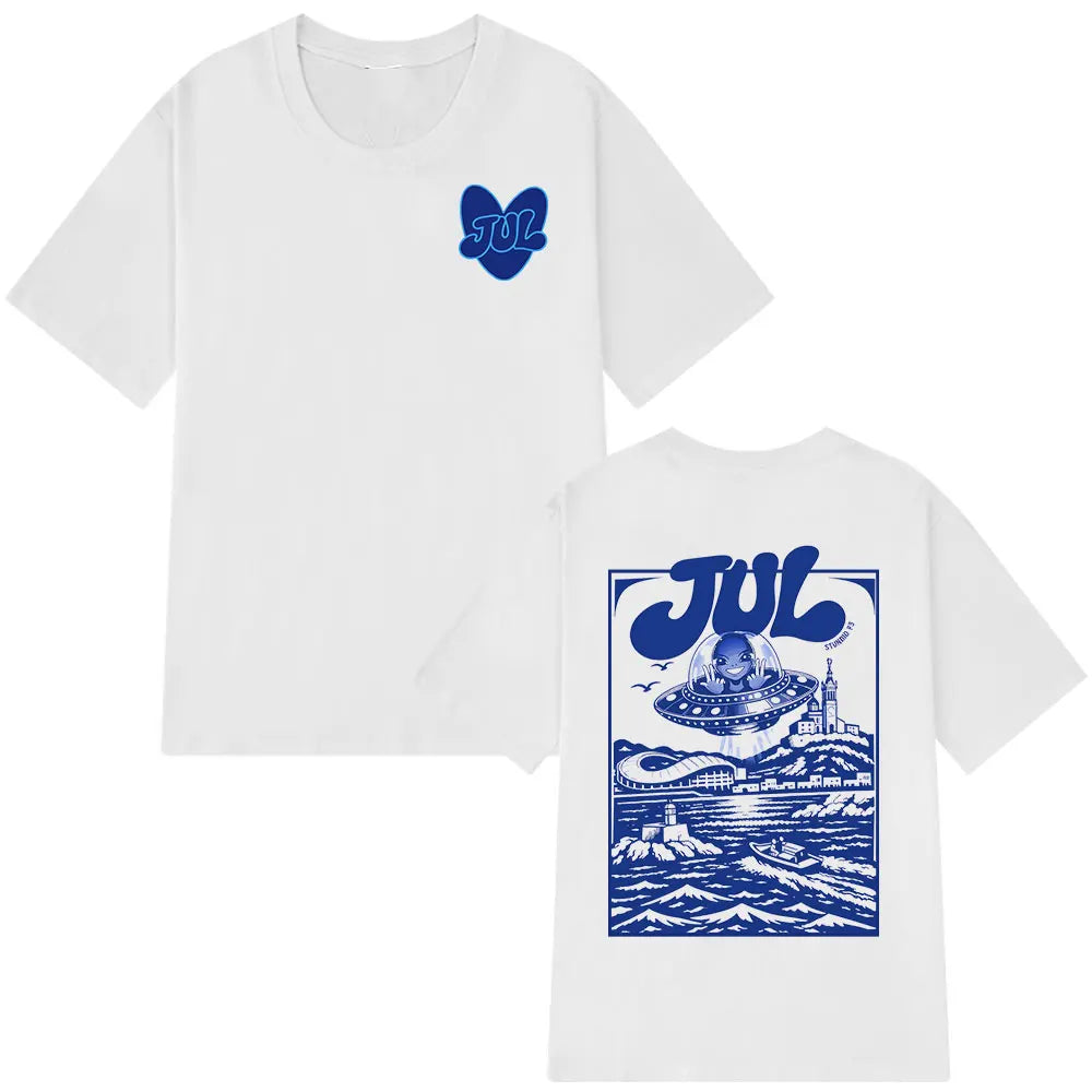 Rapper Jul Graphic T-shirt Men's Women Clothing Fashion Hip Hop Y2K Top Casual Cotton Short Sleeve Oversized T-shirts Fan Gifts