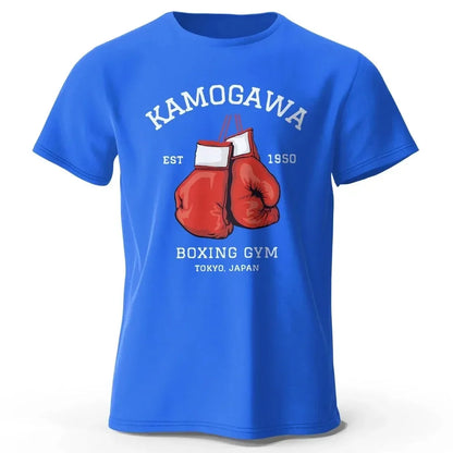 Streetwear Men Hajime No Ippo Printed Pure Cotton Vintage GYM Men's T-Shirt for Men Women Tops Funny Manga Kamagowa Boxing Gym