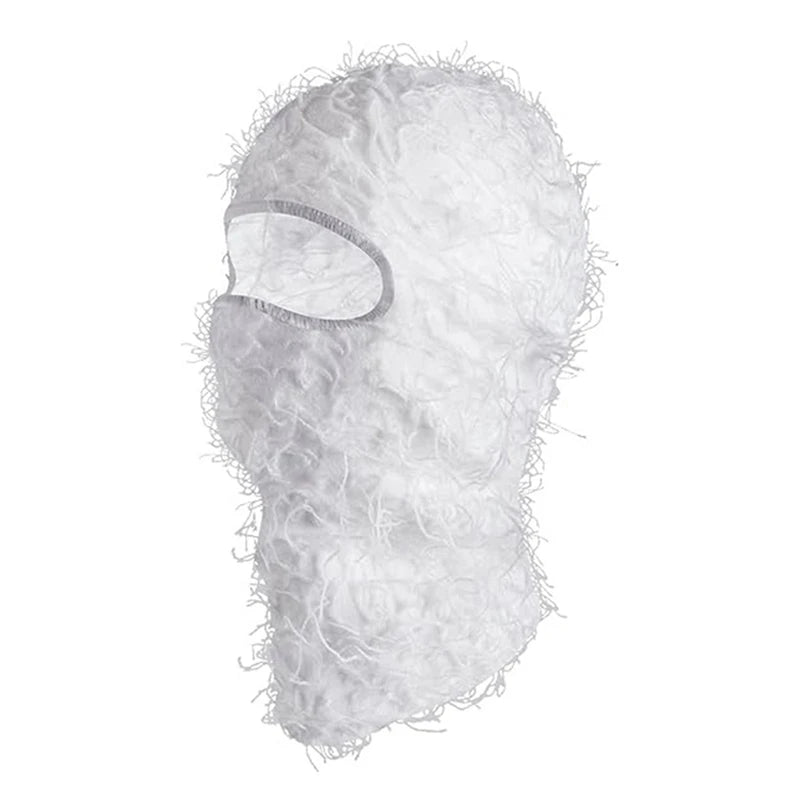 Distressed Ski Mask Full Face Knitted Fuzzy Yeat Shiesty Distress Mask For Men Women