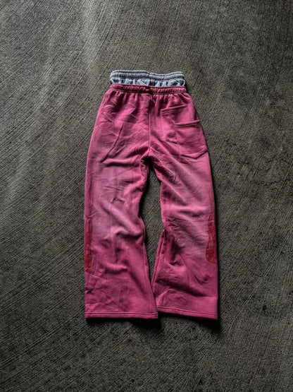 High Street Trendy Pants High Street Ins Trendy Brand Men's and Women's Loose Straight Tube Embroidered Printed Casual Pants