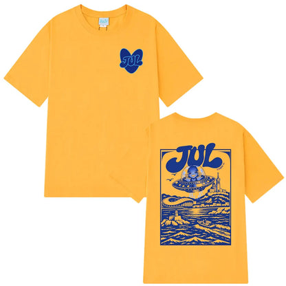 Rapper Jul Graphic T-shirt Men's Women Clothing Fashion Hip Hop Y2K Top Casual Cotton Short Sleeve Oversized T-shirts Fan Gifts