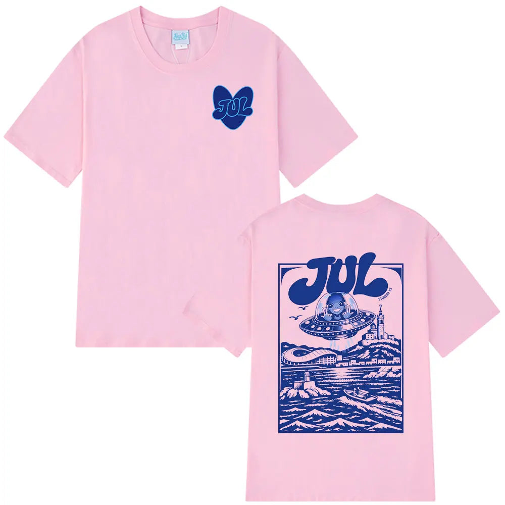 Rapper Jul Graphic T-shirt Men's Women Clothing Fashion Hip Hop Y2K Top Casual Cotton Short Sleeve Oversized T-shirts Fan Gifts