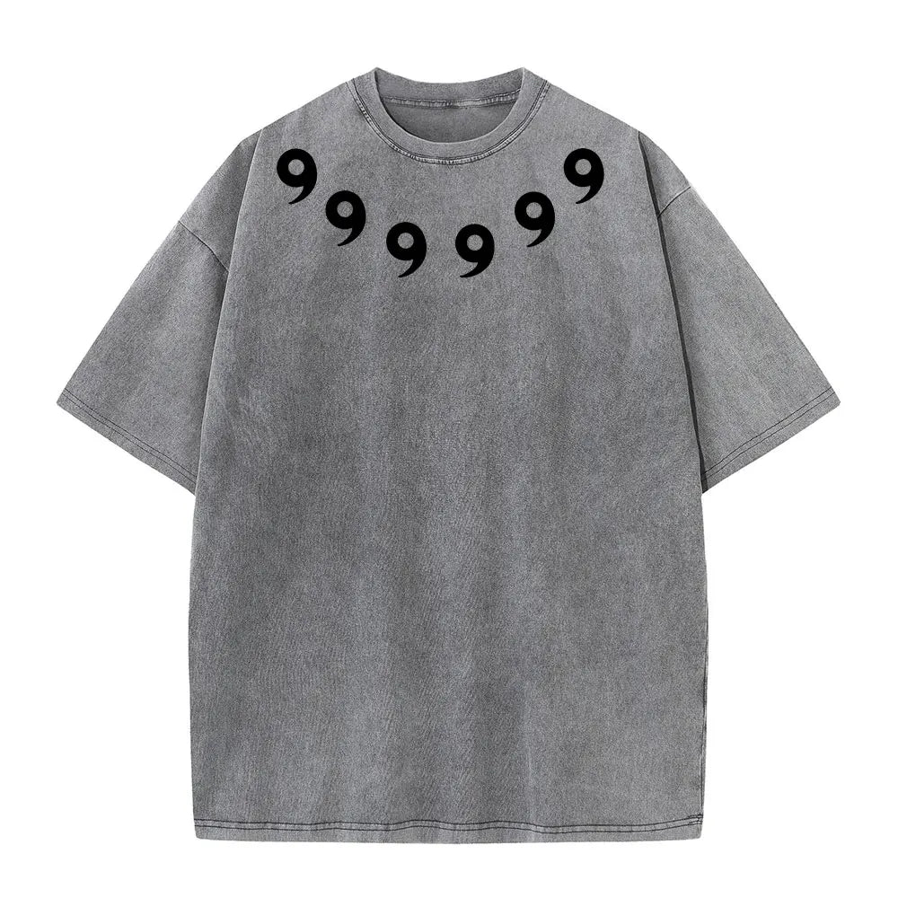 Graphic Print Vintage Washed Tshirt Men Women 100% Cotton Harajuku Streetwear Hip Hop T-Shirt Summer Short Sleeve Top Tee