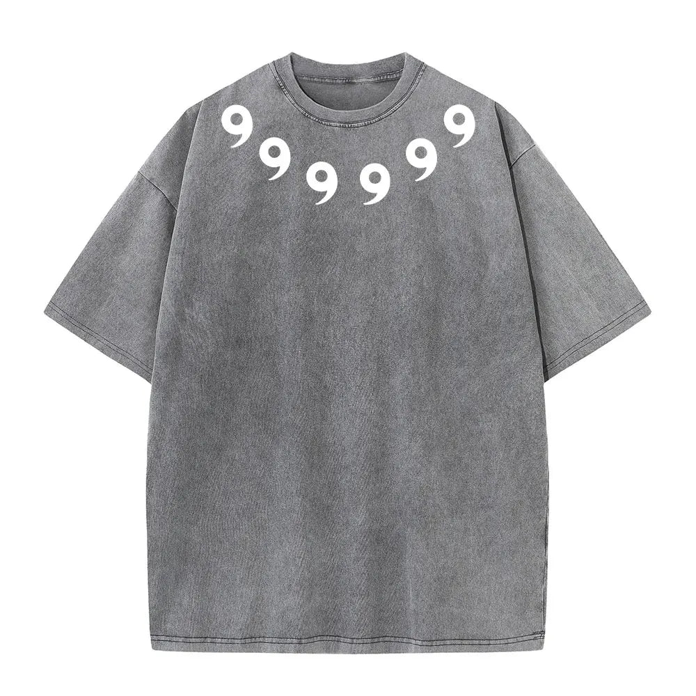 Graphic Print Vintage Washed Tshirt Men Women 100% Cotton Harajuku Streetwear Hip Hop T-Shirt Summer Short Sleeve Top Tee